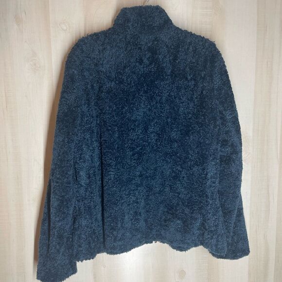 Pendleton blue fleece jacket long sleev with plaid inside, size XL - Picture 2 of 16